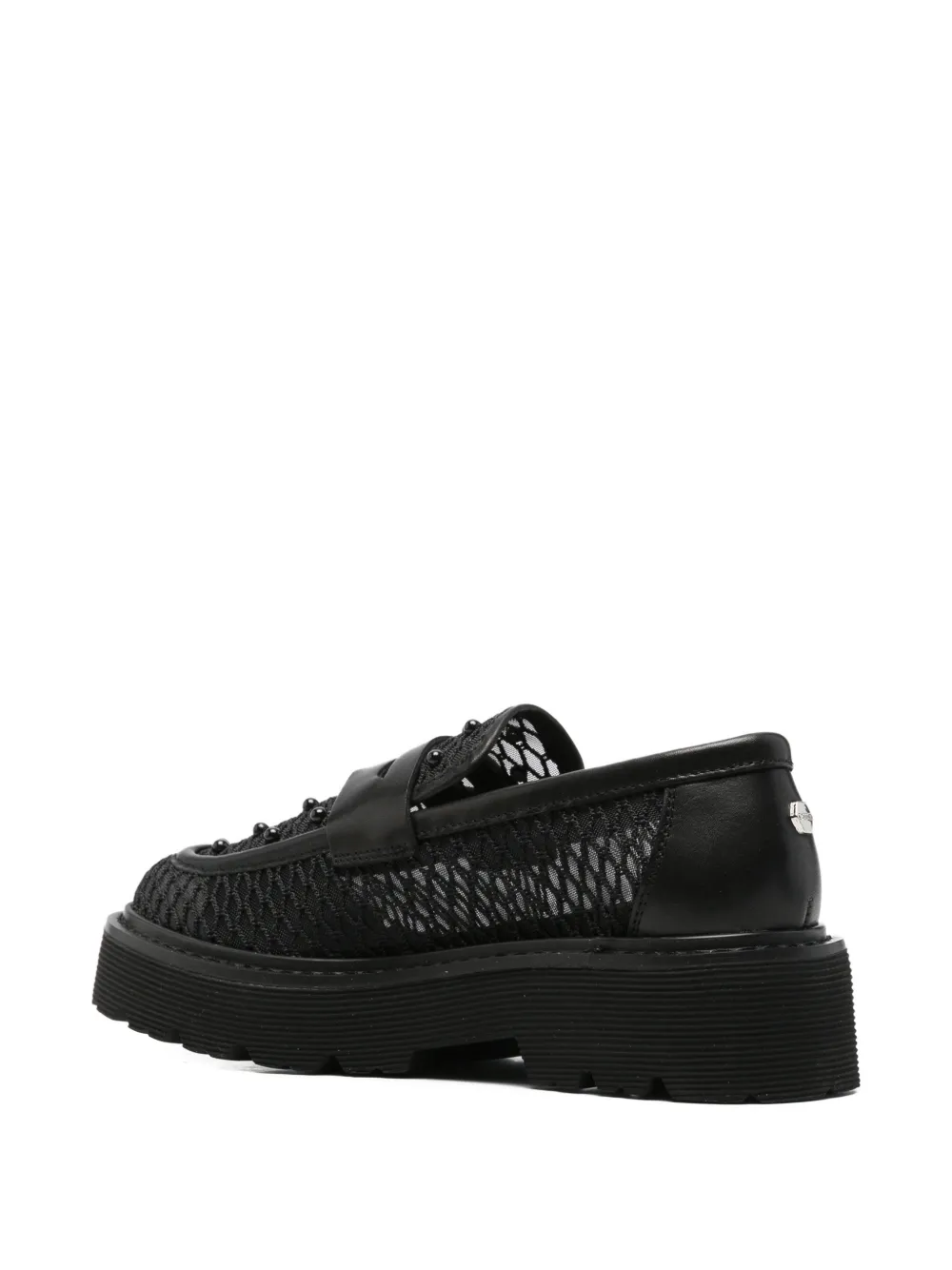 Cult Slash beaded leather sneakers Zwart