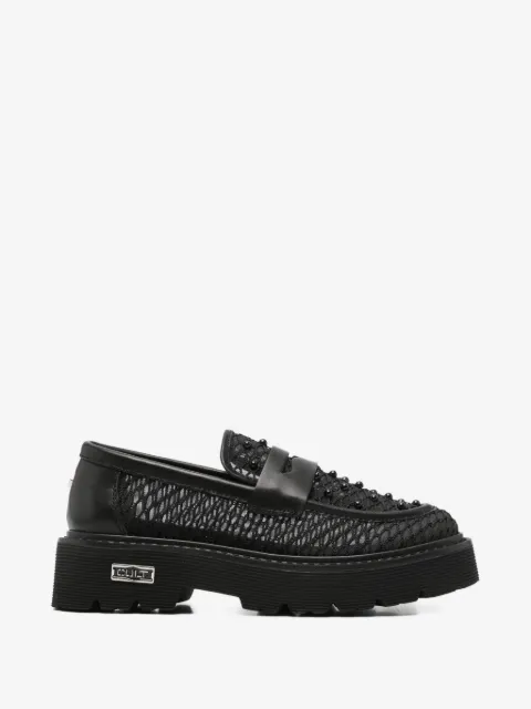 Cult Slash beaded leather sneakers