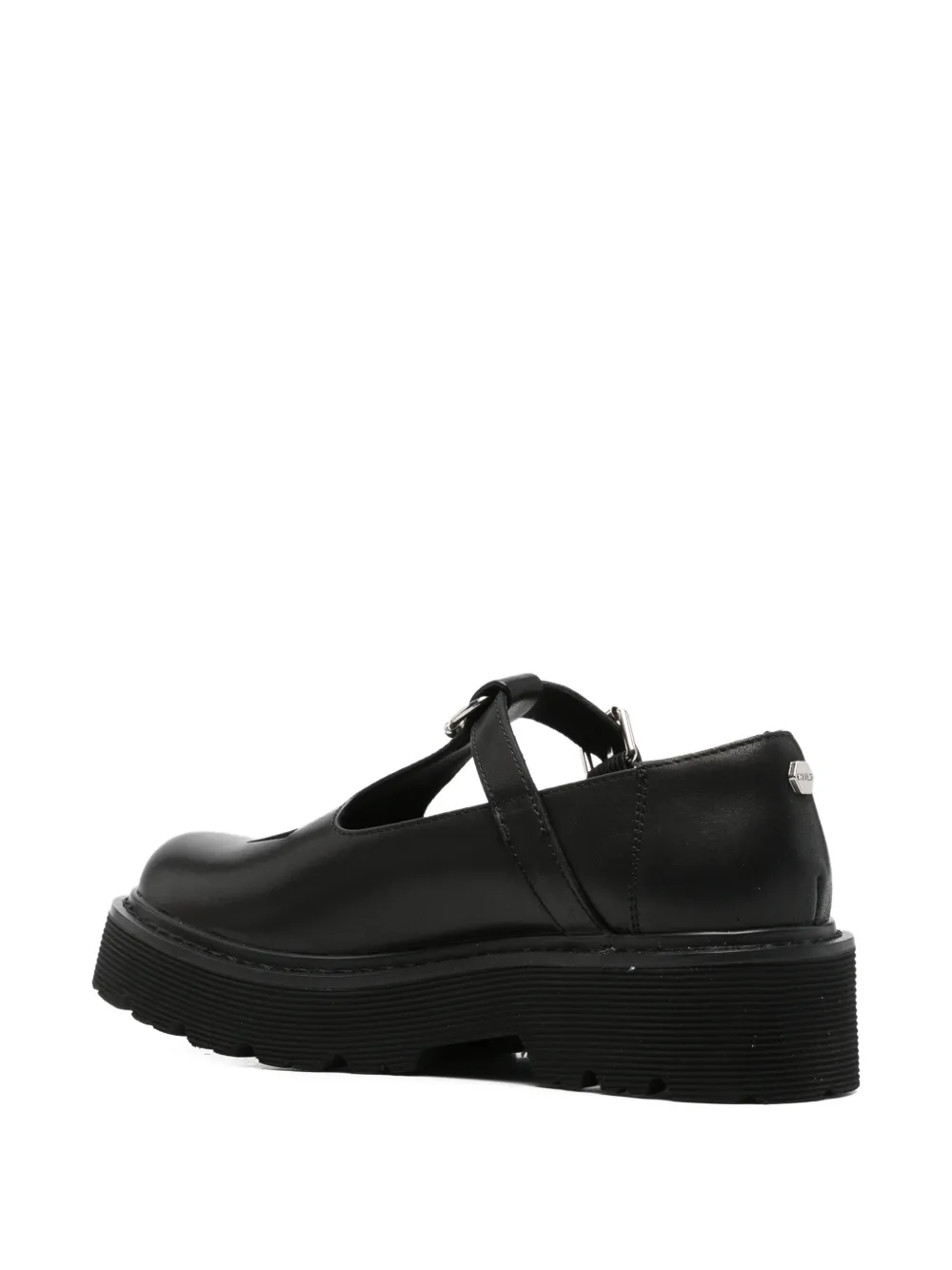 Cult Slash leren loafers met gespband Zwart