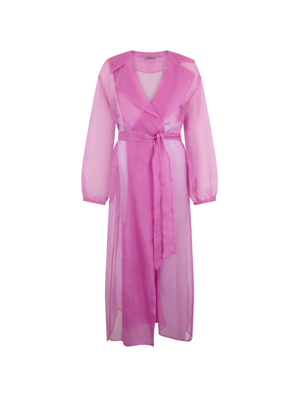 Herno sheer belted double-breasted coat - Rosa
