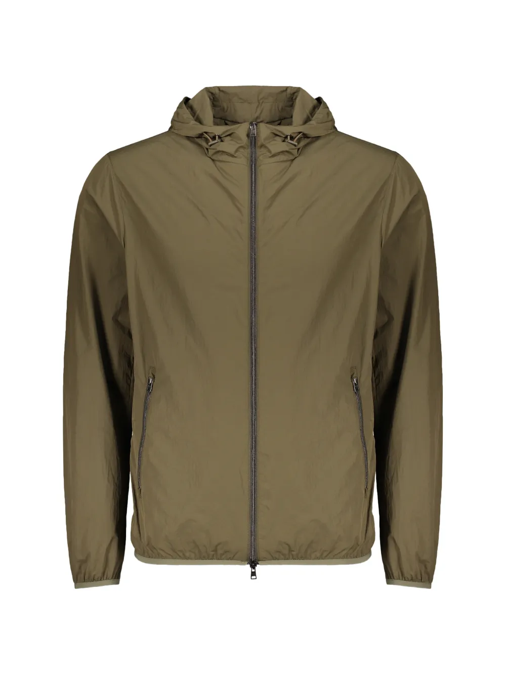 Herno hooded zip-up lightweight jacket - Verde