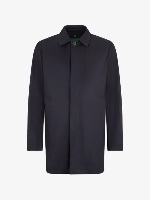 Herno point-collar single-breasted coat