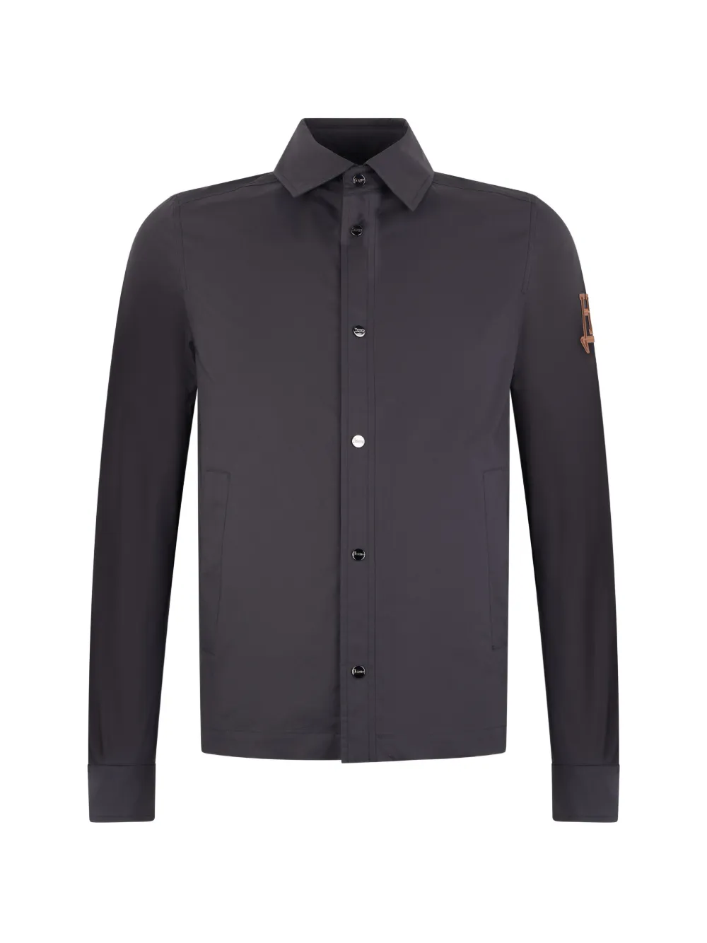 Herno logo-detail shirt jacket - Blu