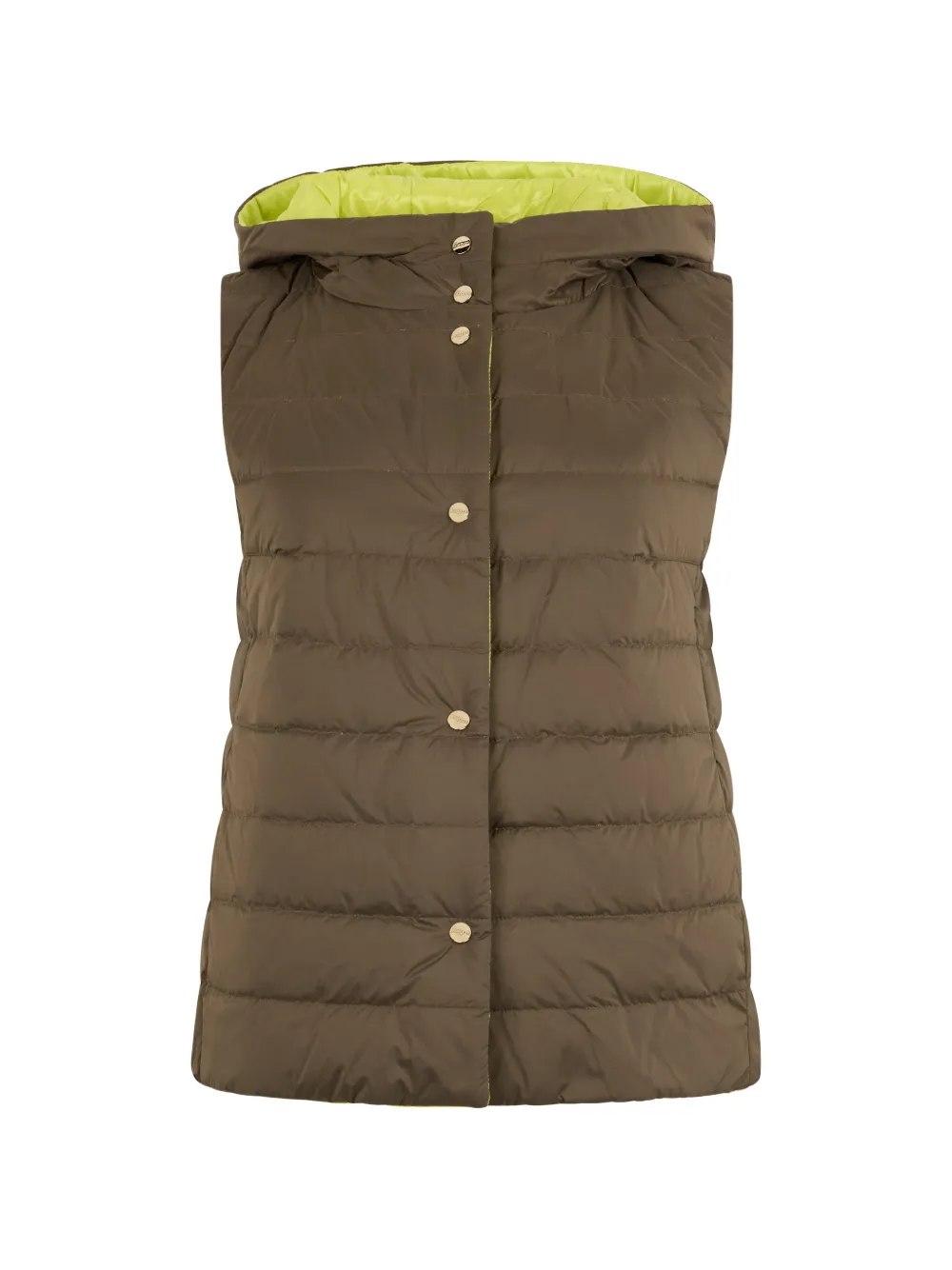 Herno hooded padded gilet - Braun