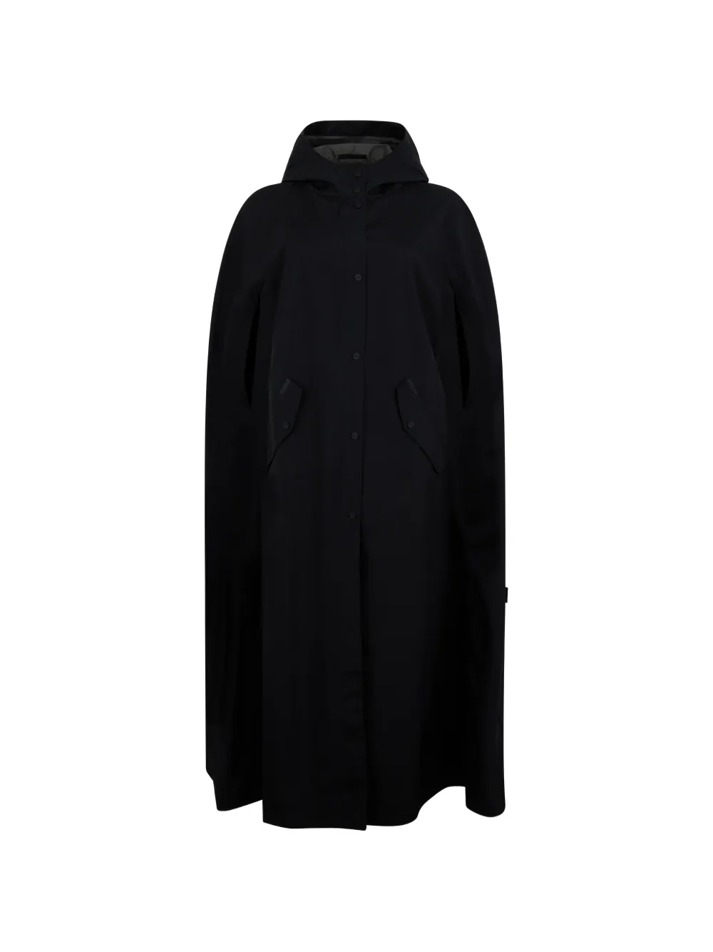 Herno Hooded Single-breasted Coat In Black