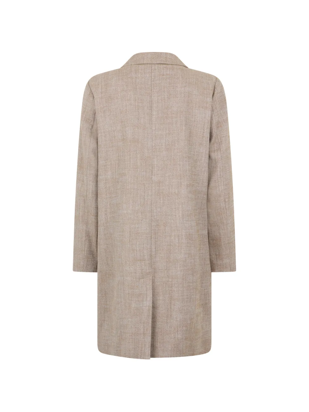 Herno Button Collared Coat In Brown