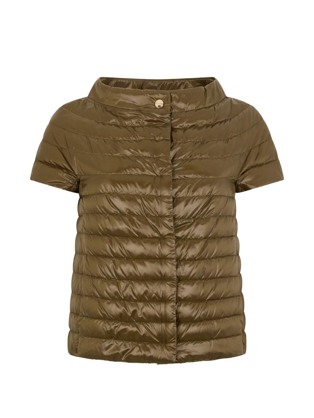 Herno Short-sleeve Puffer Jacket In Brown