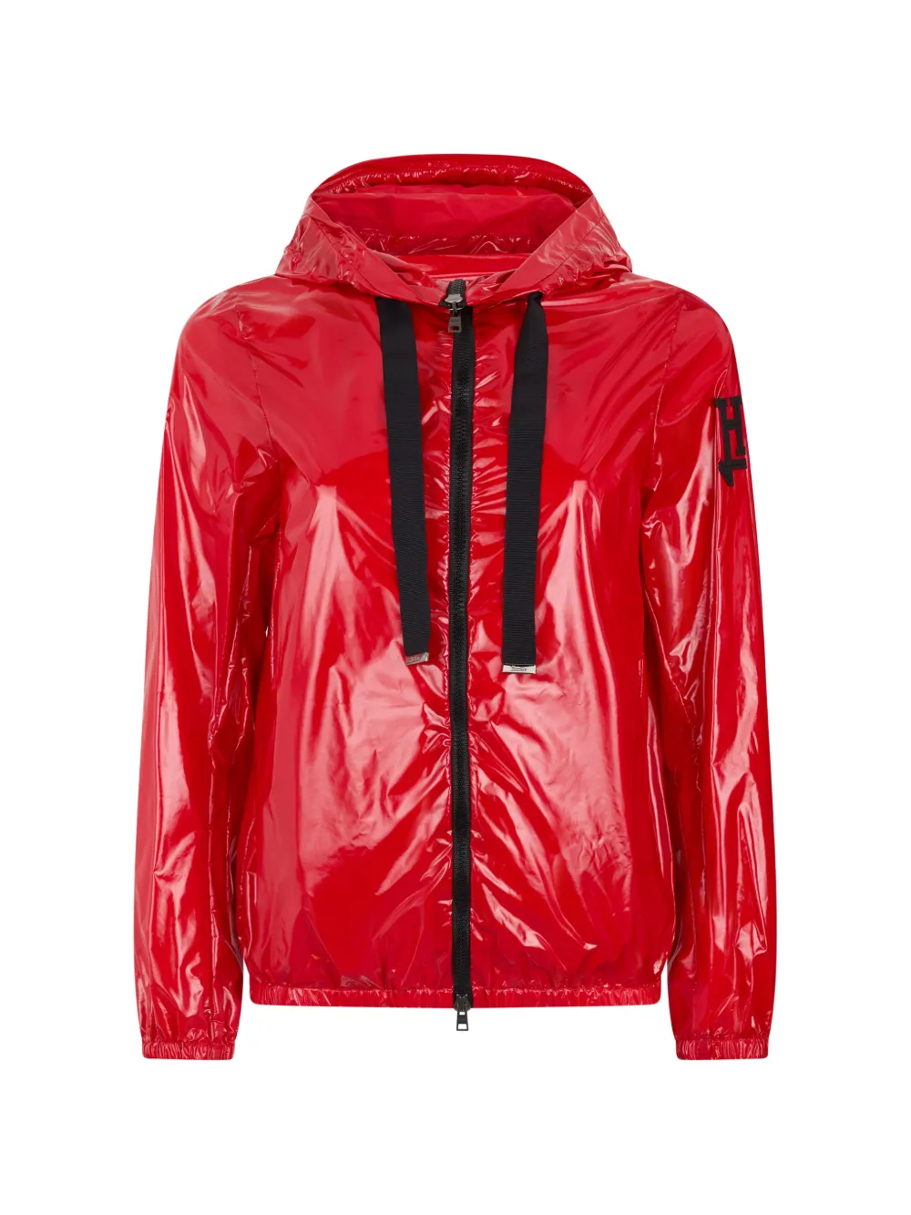 Herno zip-up hooded jacket - Rosso