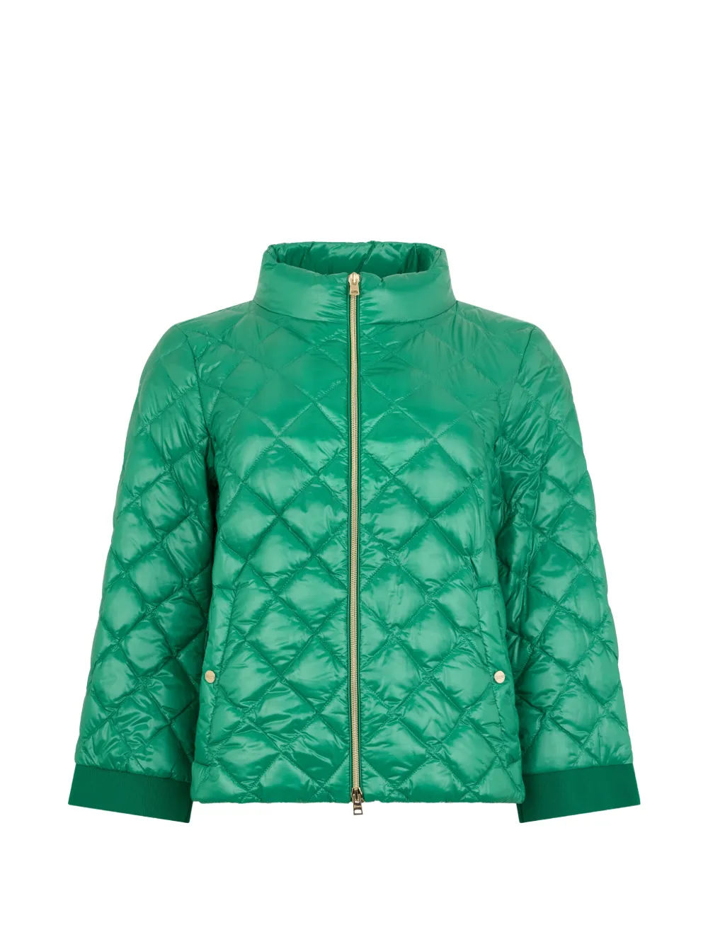 Herno High-collar Puffer Jacket In Green