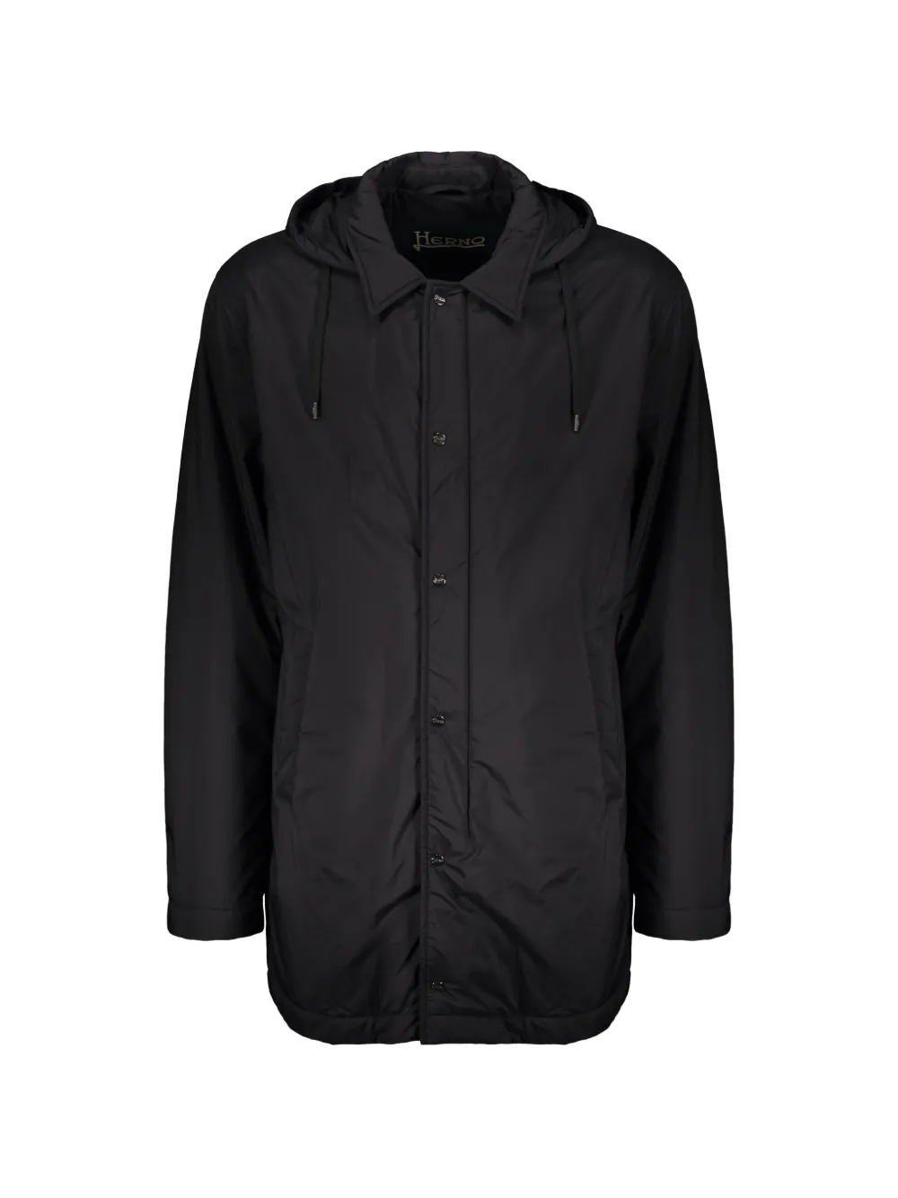 Herno hooded zip-up parka - Nero