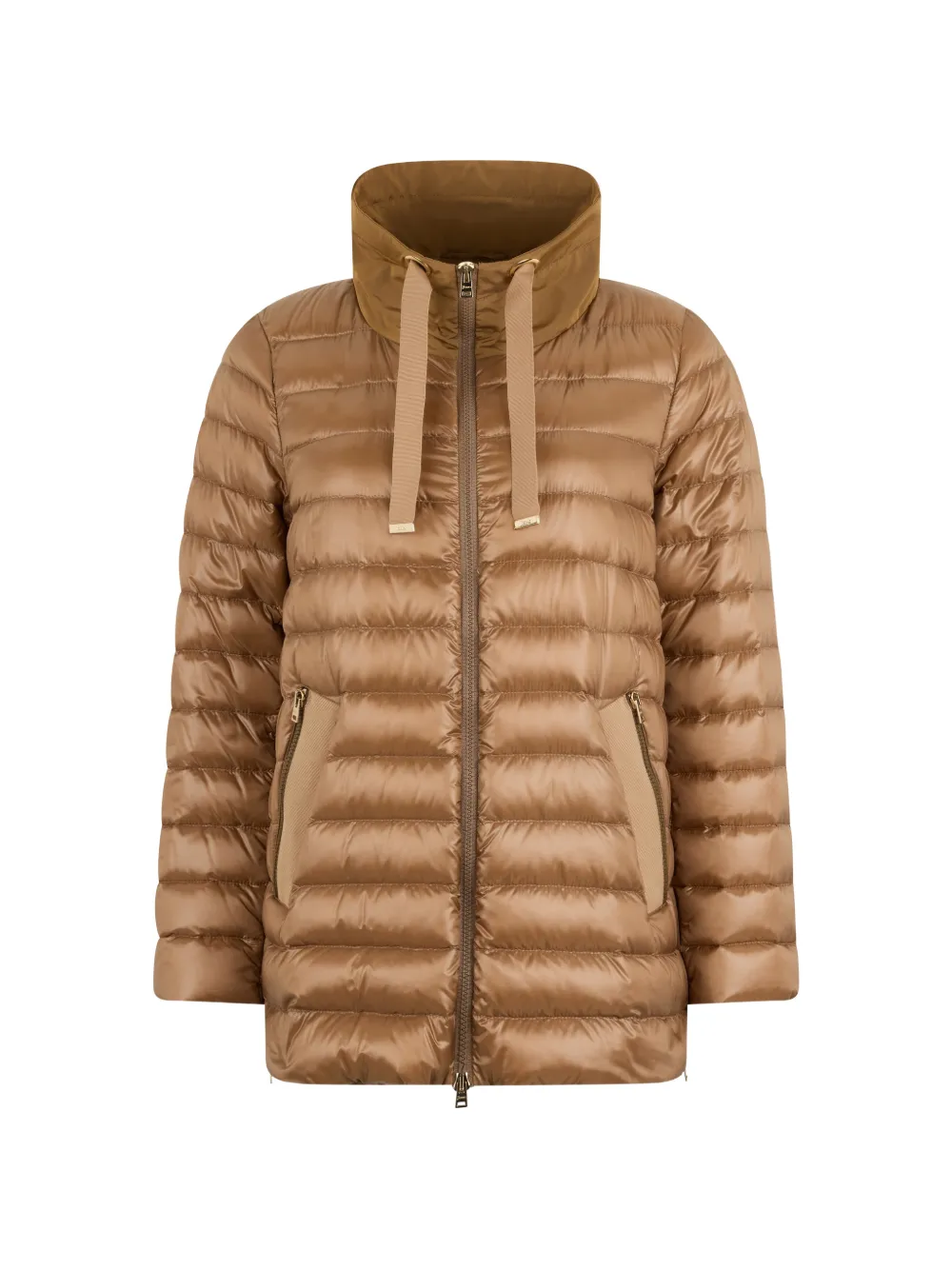Herno high-neck puffer jacket - Marrone
