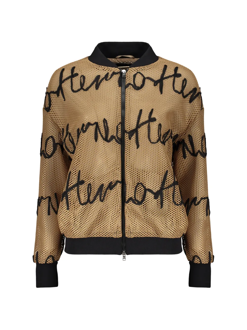 Herno Logo-appliqués Bomber Jacket In Neutral