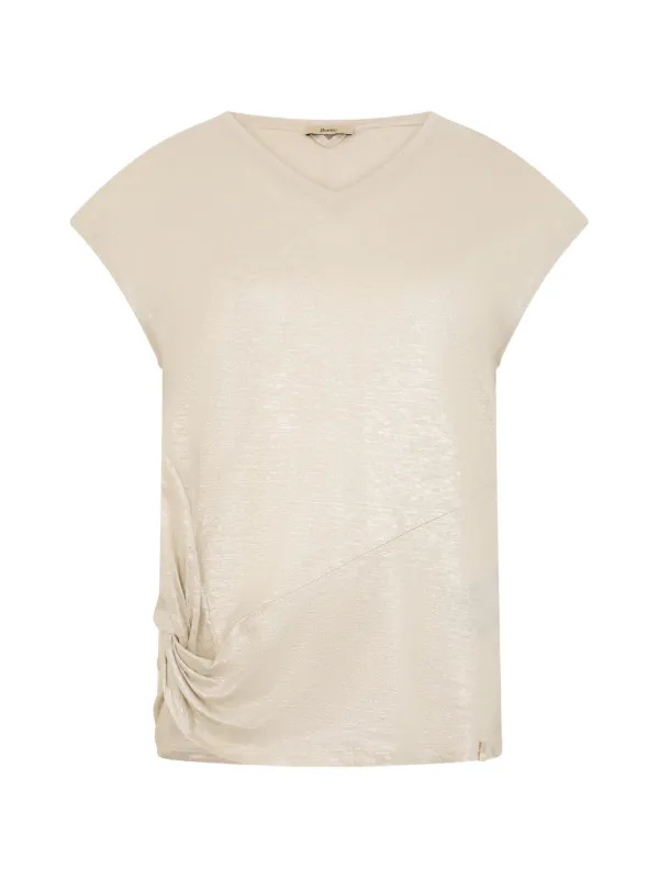 Herno V-neck T-shirt in Neutrals
