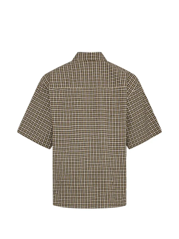 シャツ martine rose check shirt s Martine Rose check-pattern short-sleeve Shirt | Green | FARFETCH