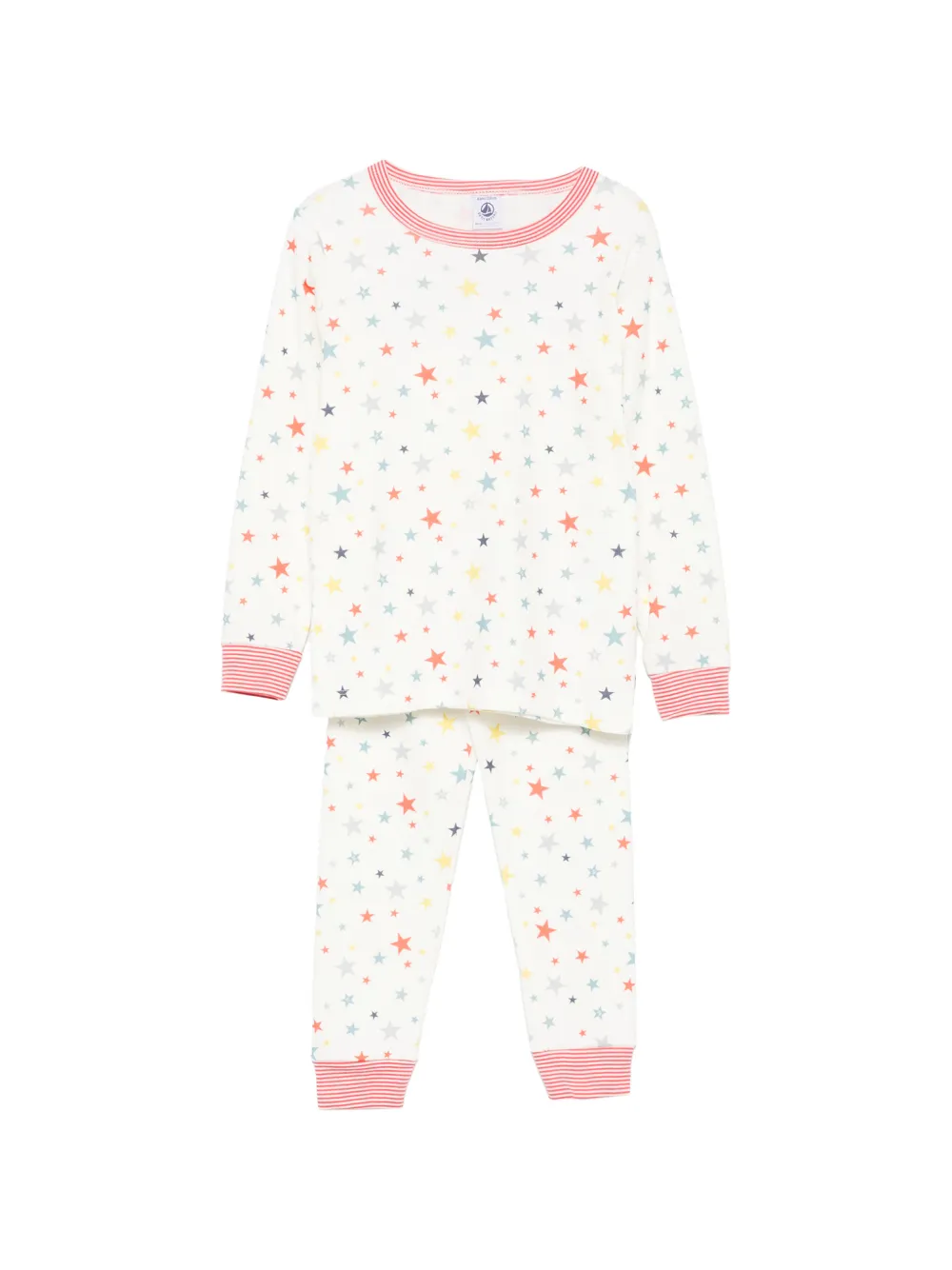 Petit Bateau star-print pajamas - Bianco