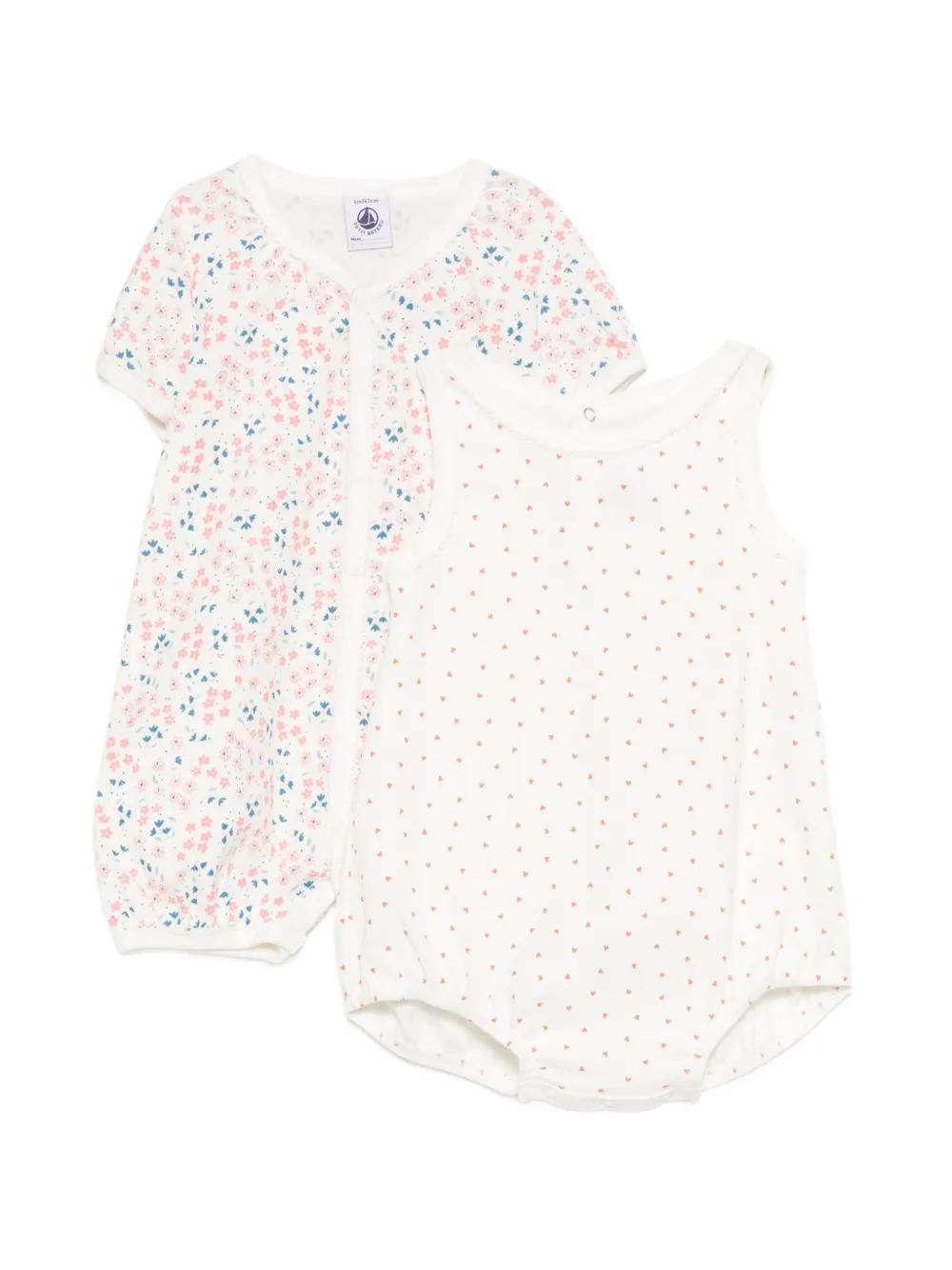 Petit Bateau floral-print shorties set - Bianco