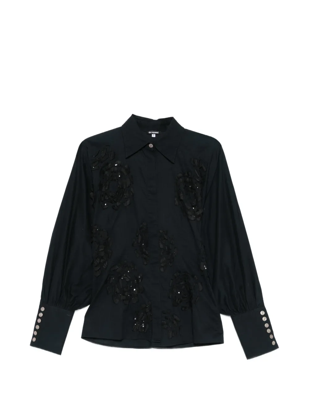 Gianfranco Ferré Pre-Owned 2000s floral-detail shirt - Nero