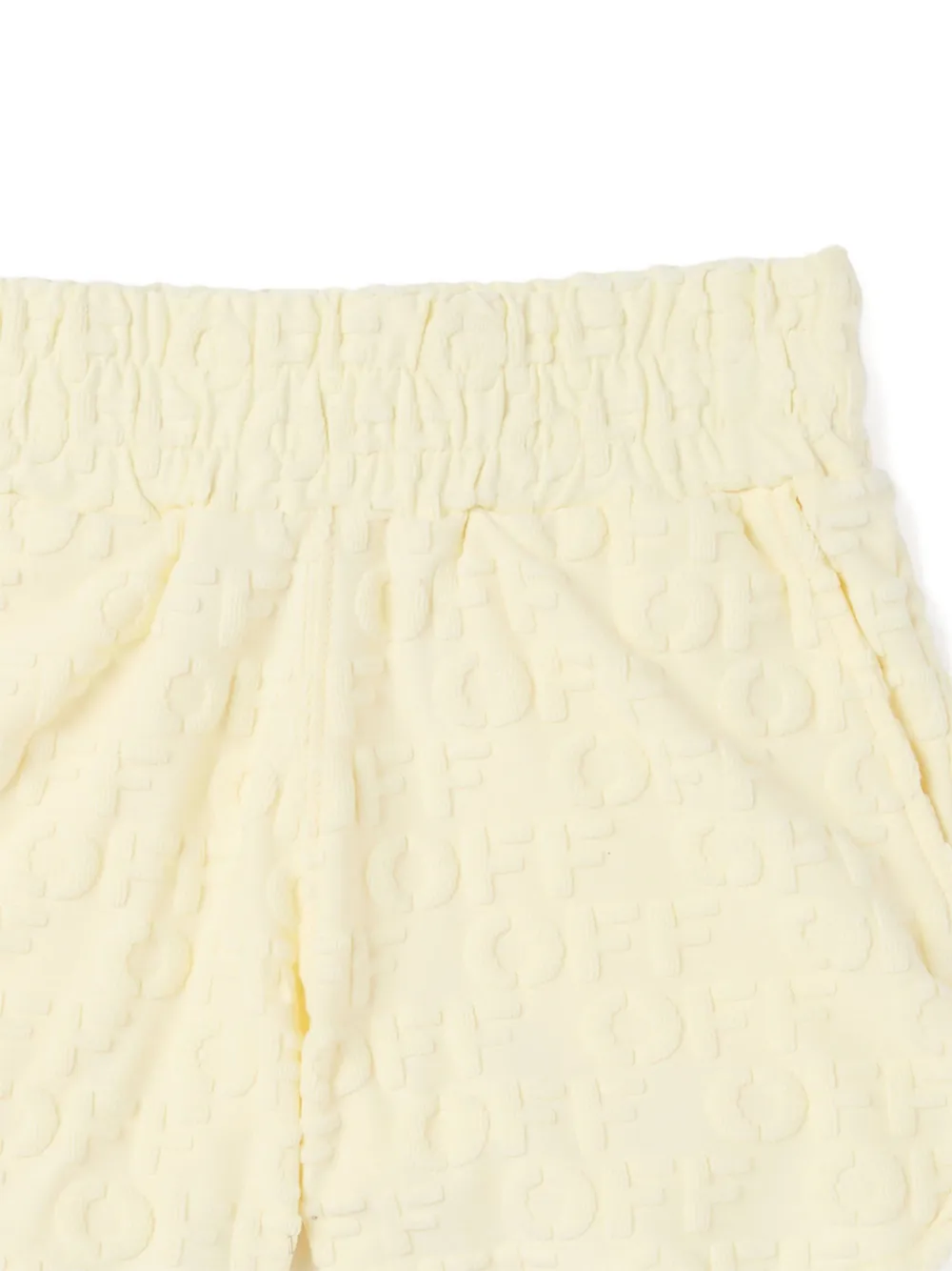 Off-White Kids Shorts met textuur Geel