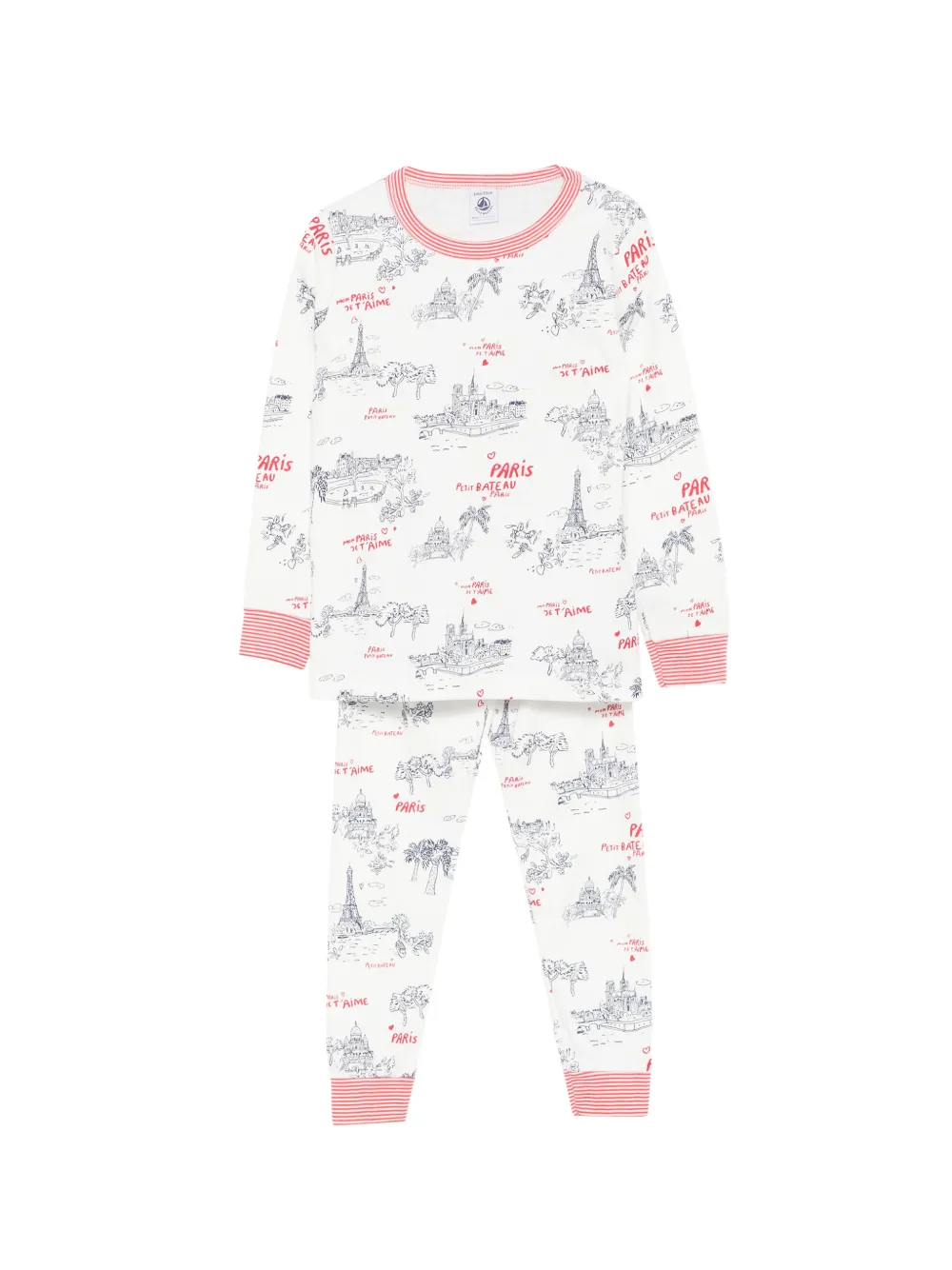 Petit Bateau graphic-print pajamas (set of two) - Bianco