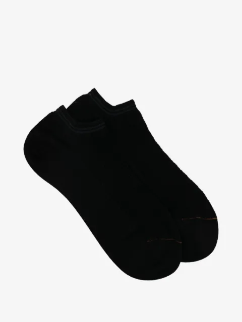 Zegna chaussettes basses en maille nervurée