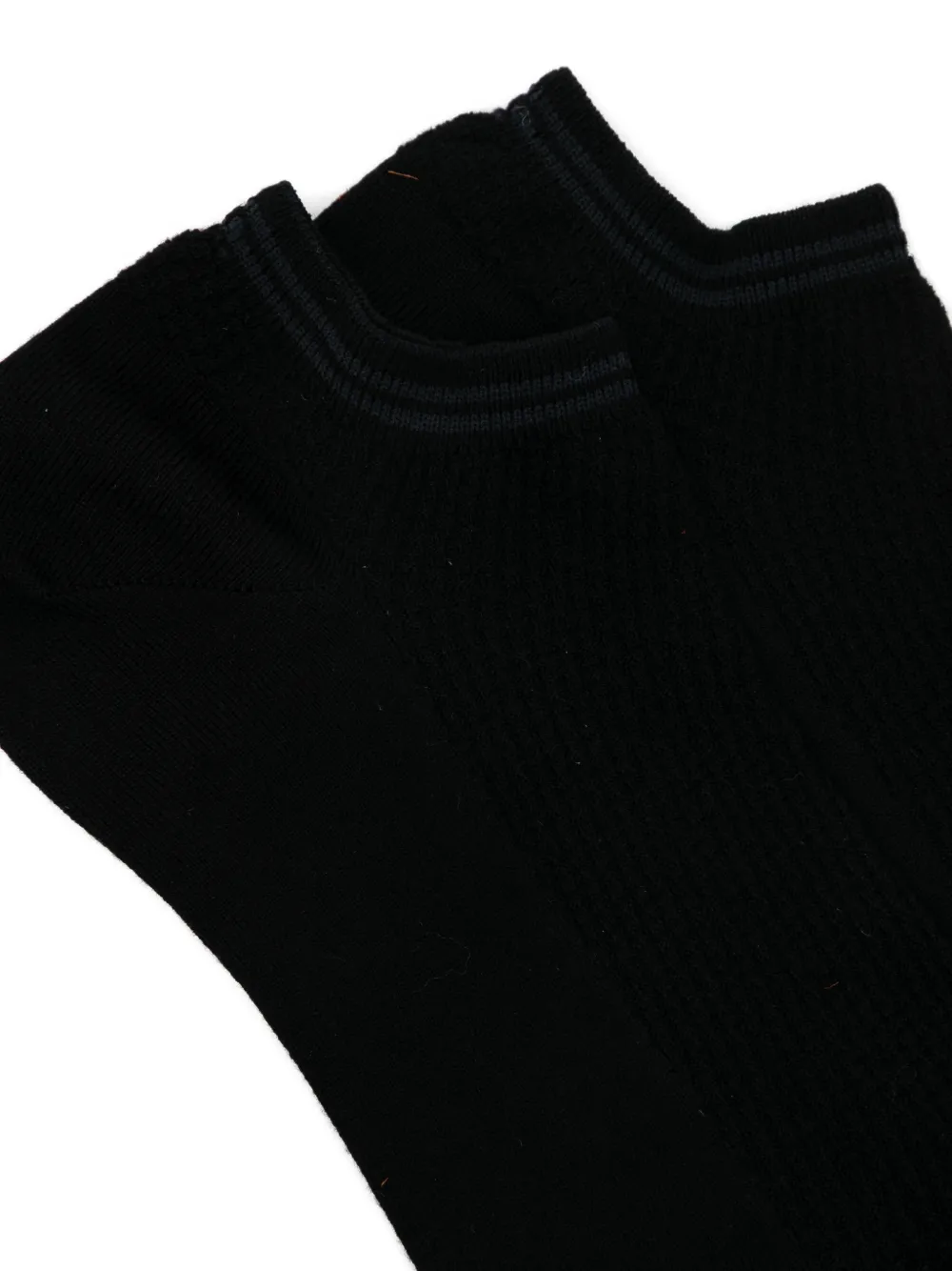 Zegna Ribgebreide low-top sokken Zwart