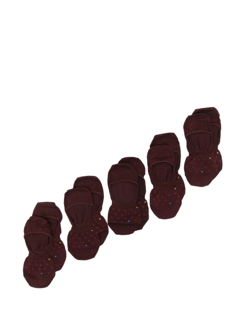 Zegna diamond-pattern socks (set of five) - Rosso