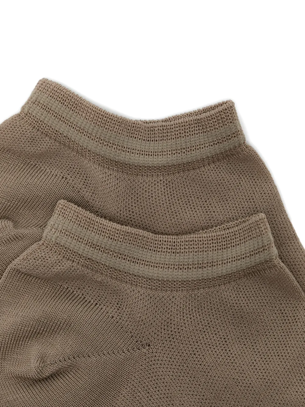 Zegna Gestreepte enkelsokken Beige