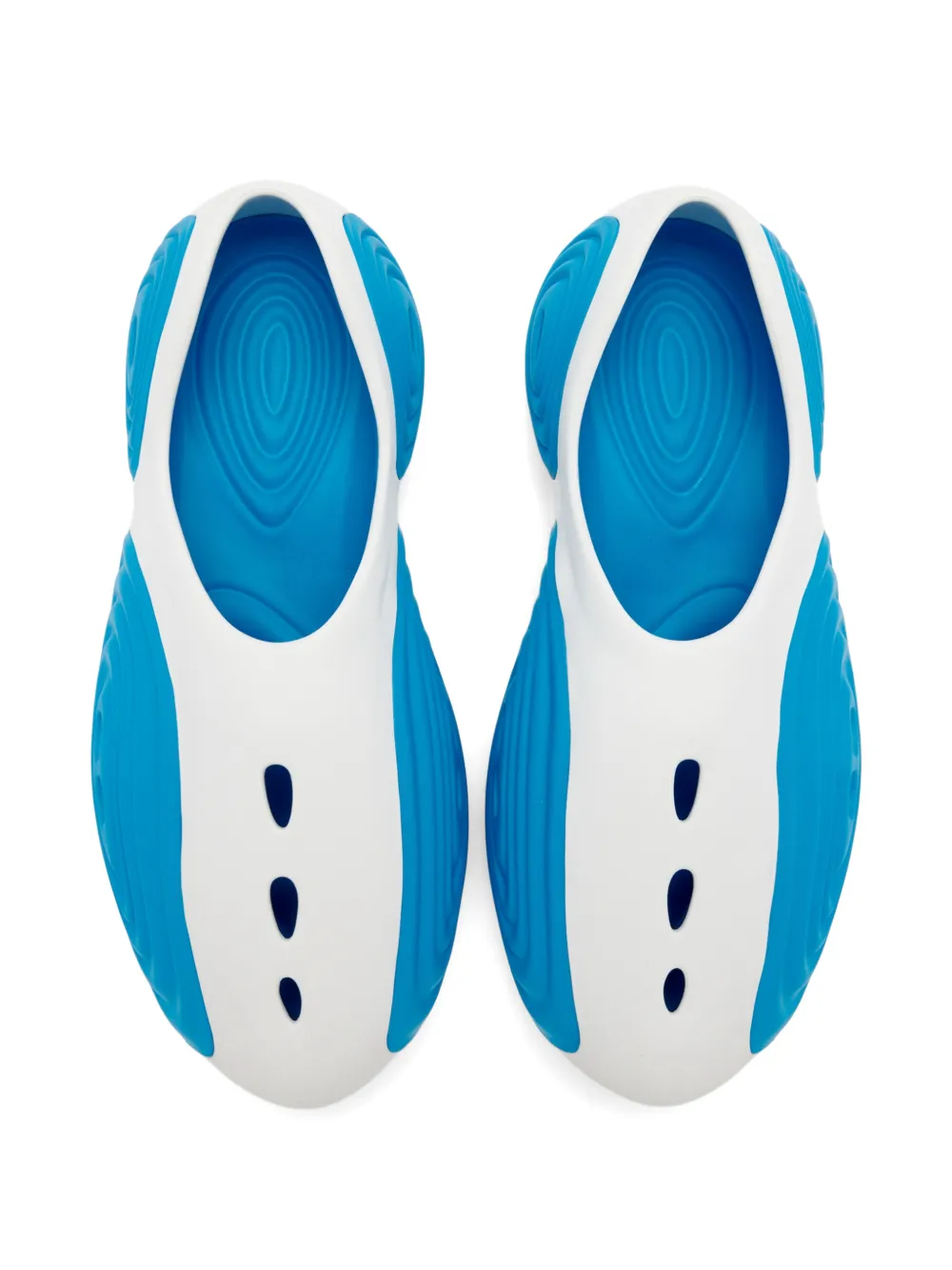 Crocs perforated ripple-textured sneakers Wit