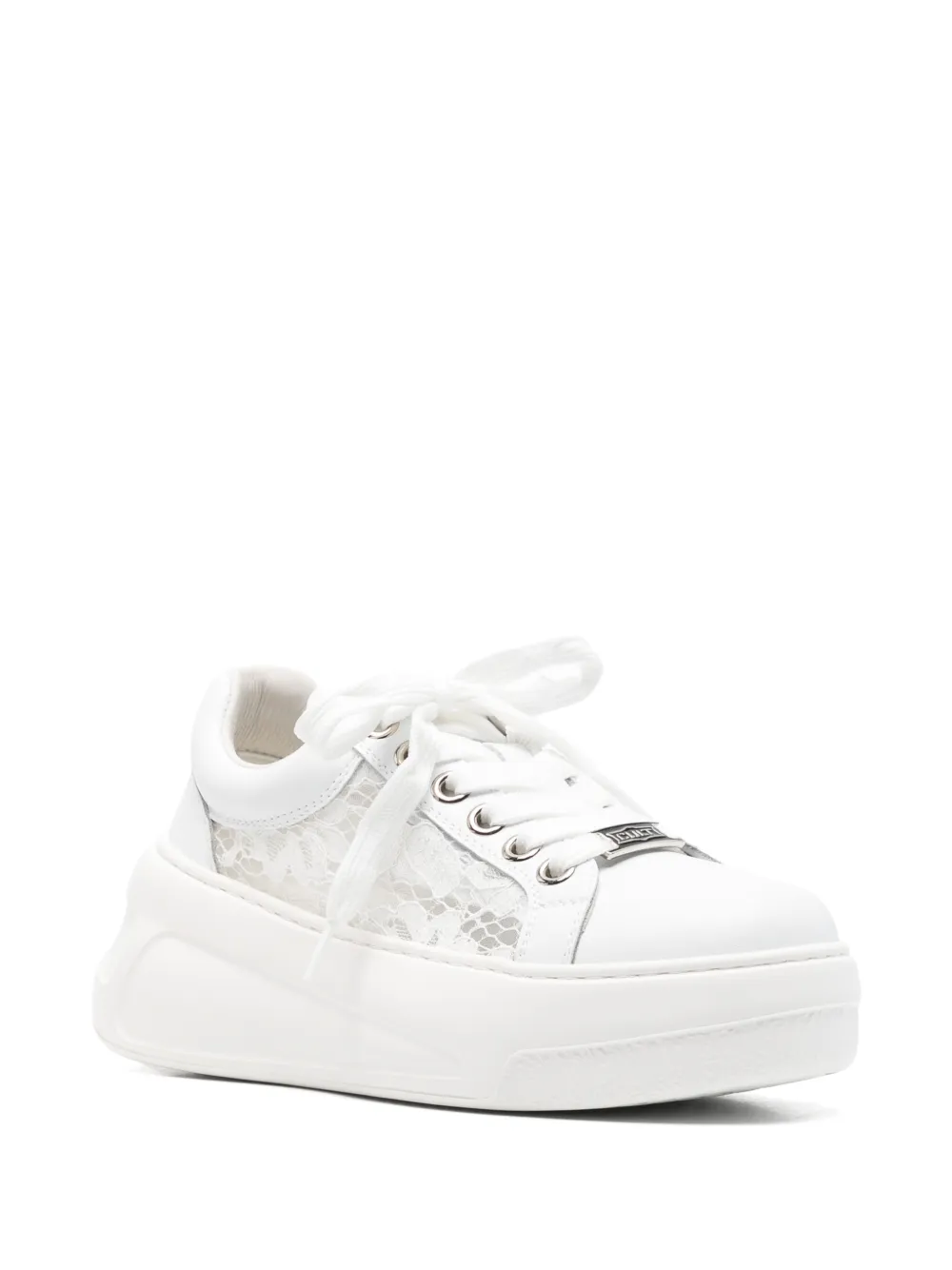Cult Nirvana sneakers met kant Wit