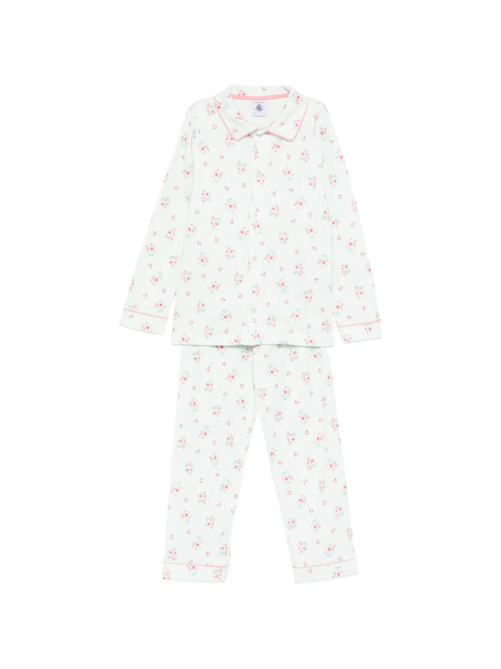 Petit Bateau striped pajamas - Bianco