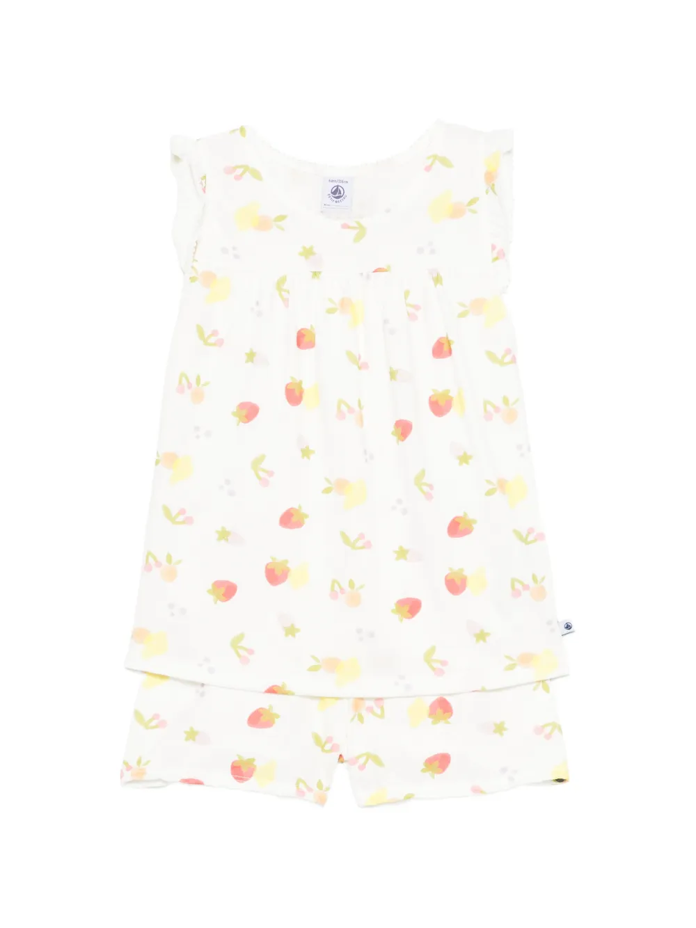 Petit Bateau fruit-print pajamas - Bianco