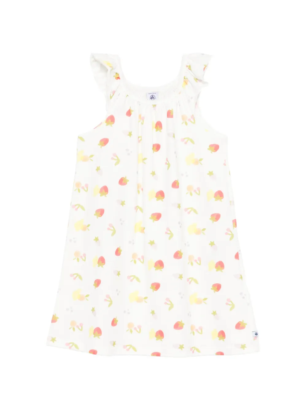 Petit Bateau fruit-print nightdress - Bianco