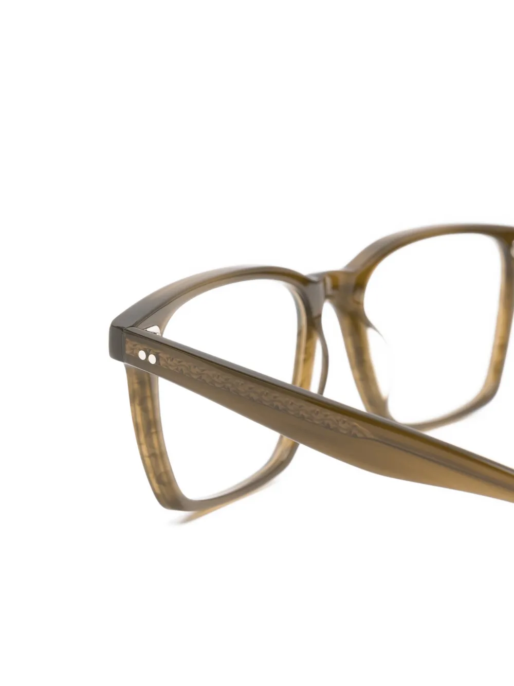 Oliver Peoples Maslow bril met vierkant montuur Bruin