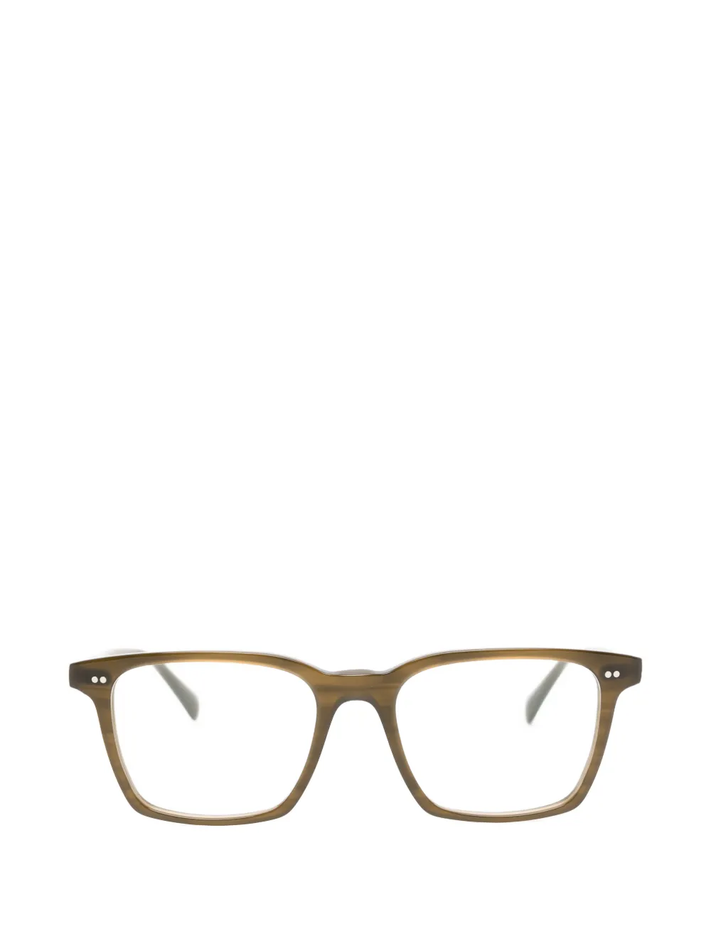 Oliver Peoples Maslow square-frame glasses - Braun