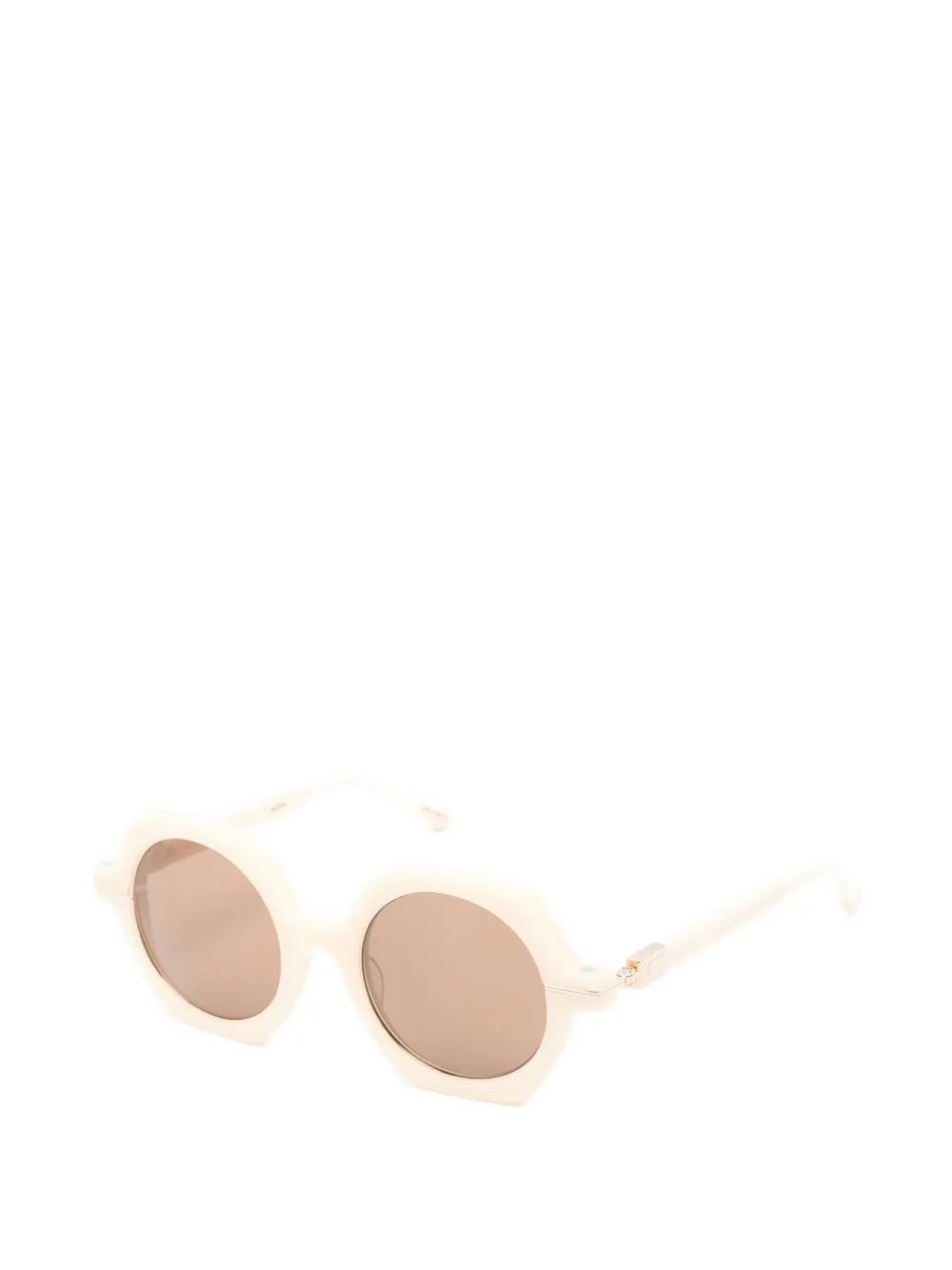 Matsuda Zonnebril met geometrisch montuur Beige