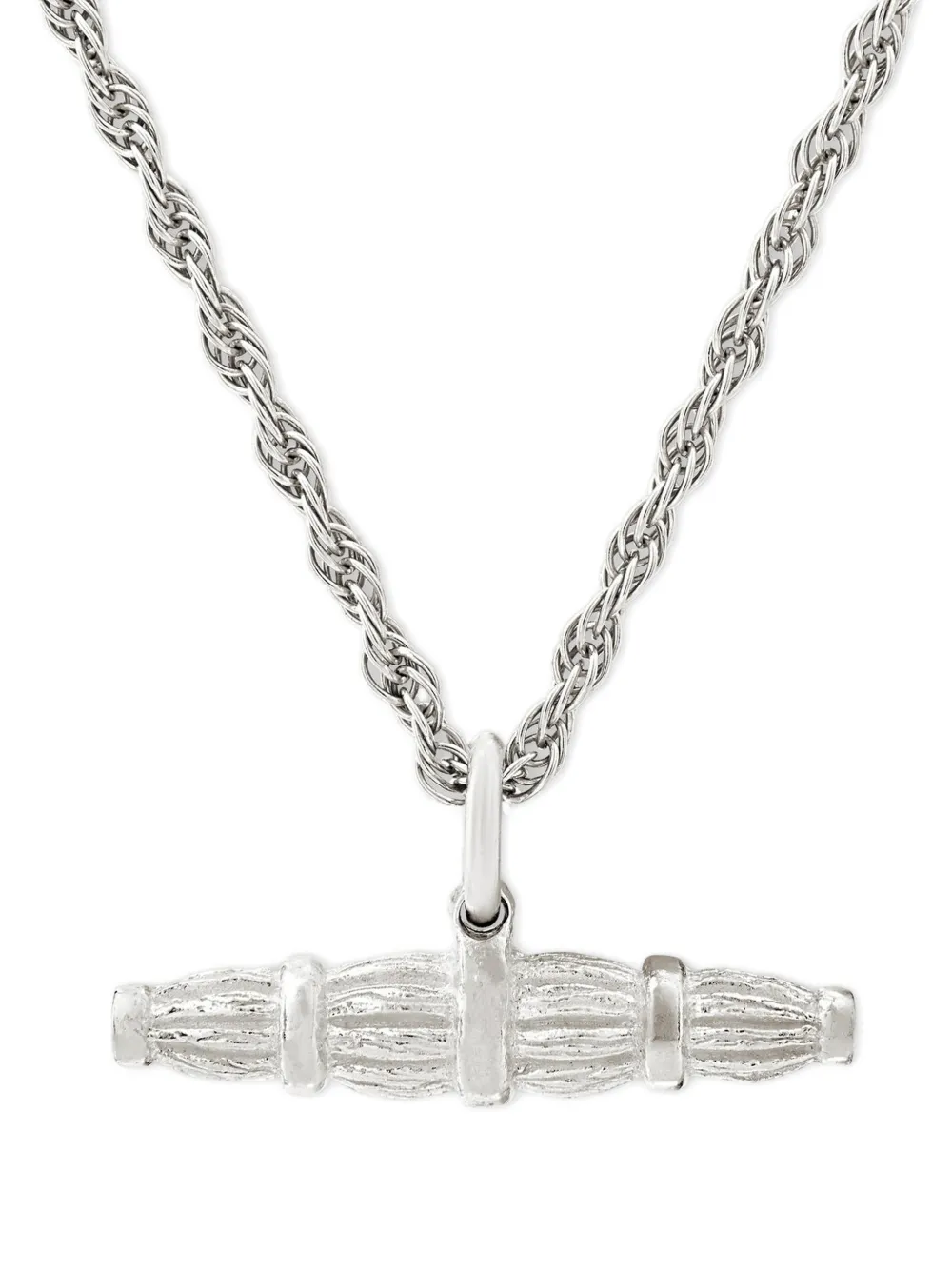 Bleue Burnham Willow textured pendant necklace - Argento