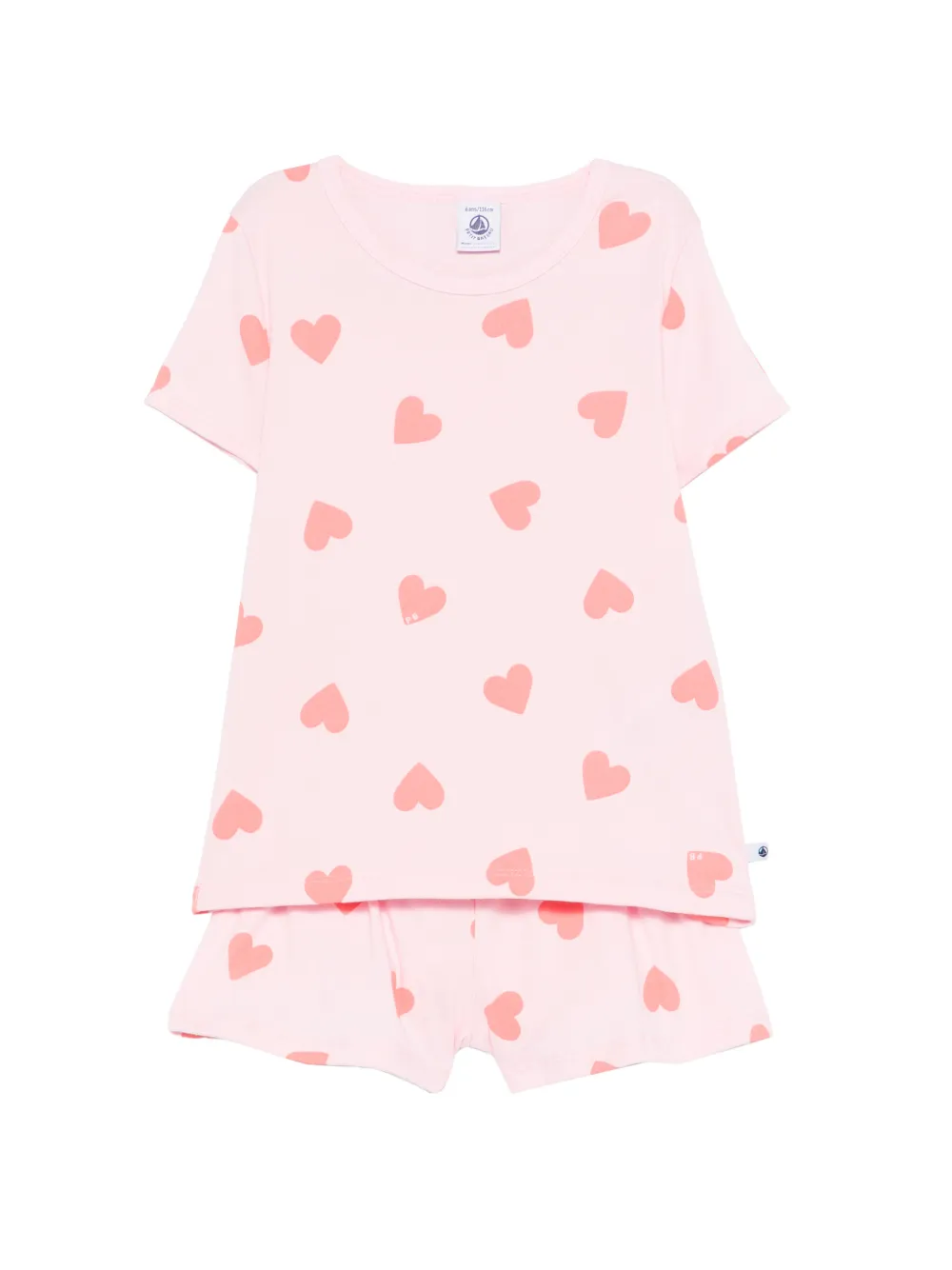 Petit Bateau heart-print pajamas - Rosa