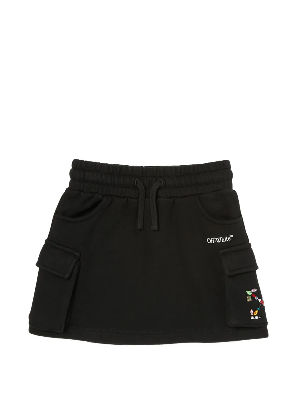 Off-White Kids jewel-embellished skirt - Nero