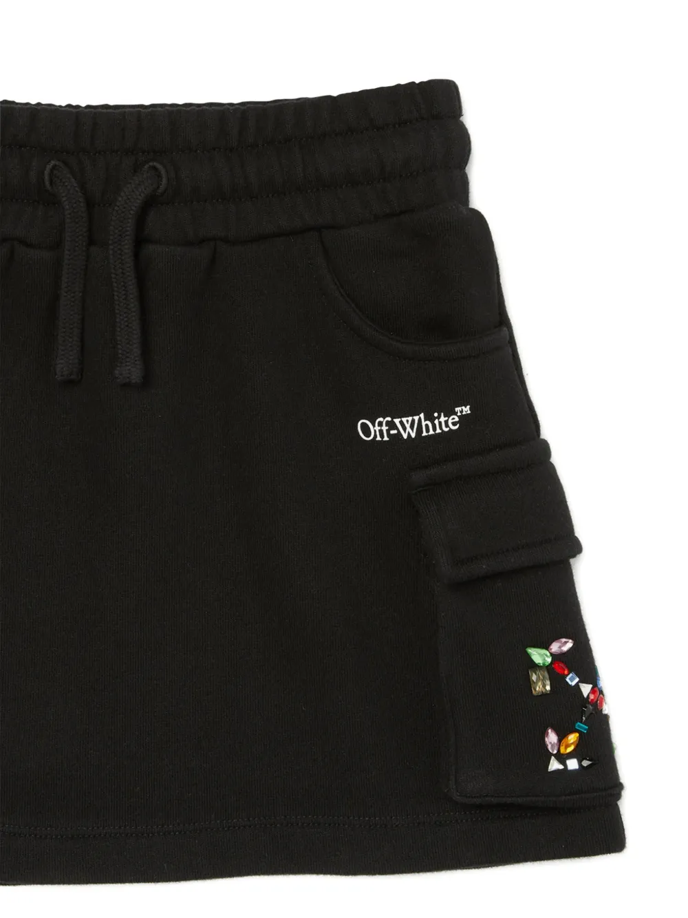Off-White Kids Rok verfraaid met kristallen Zwart