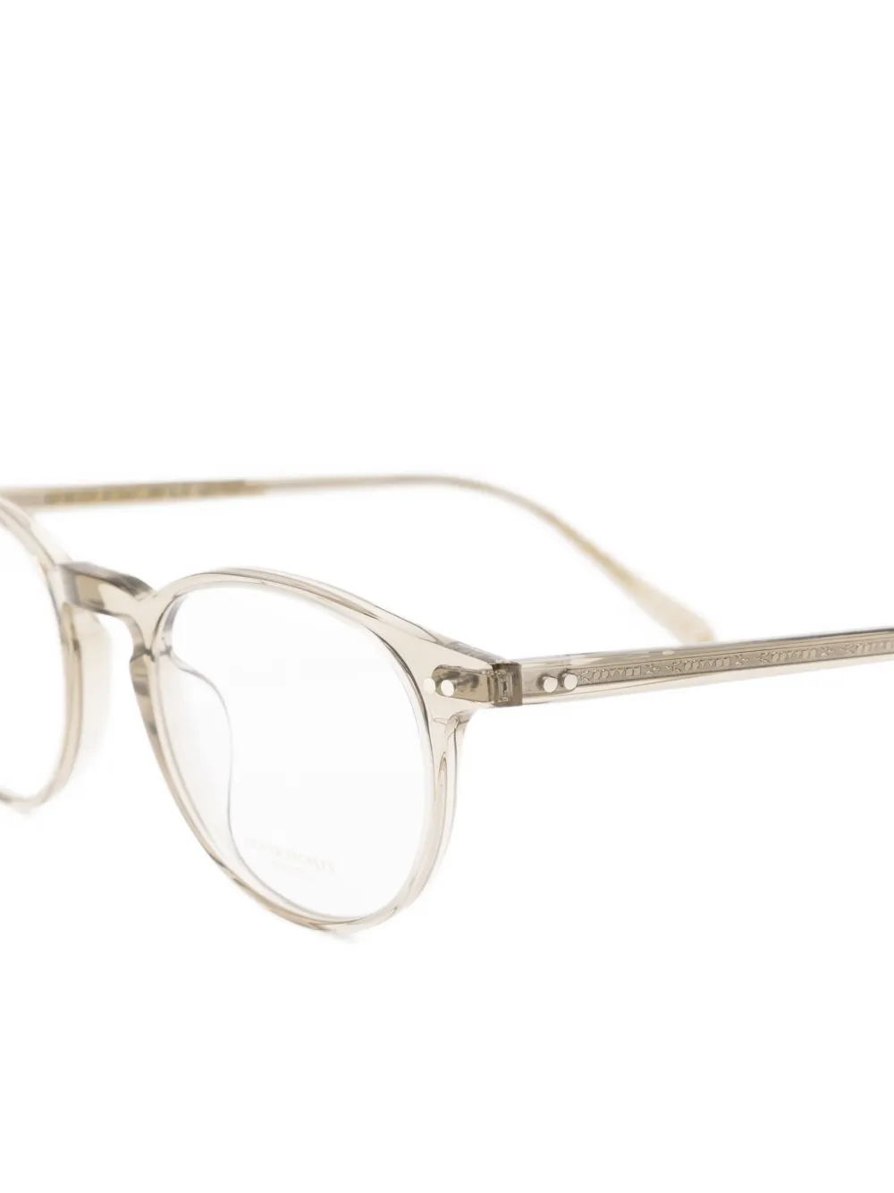 Oliver Peoples Riley R bril met rond montuur Beige