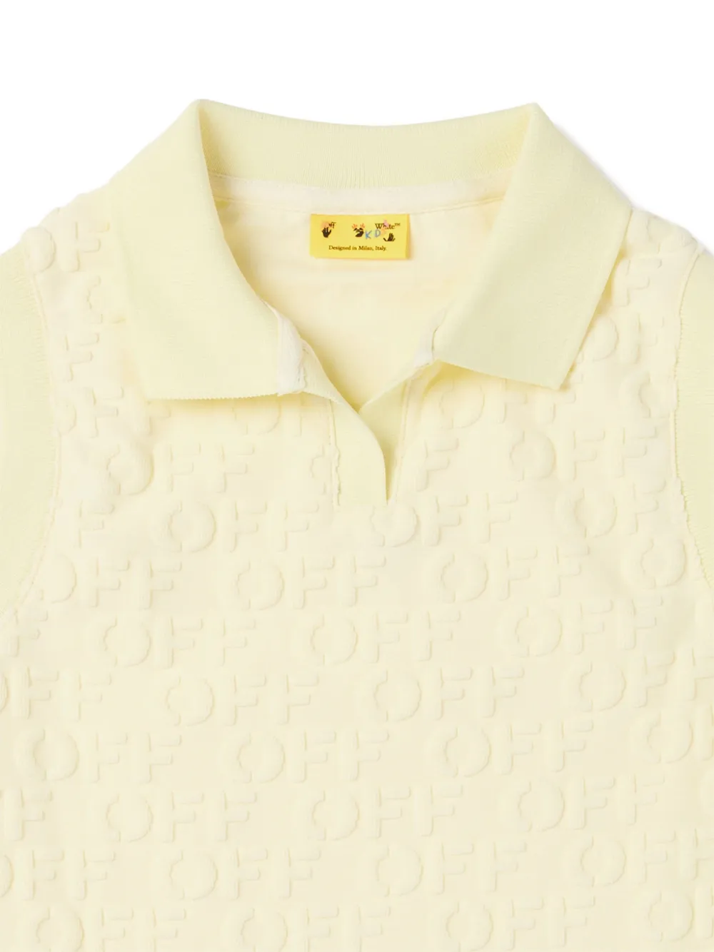 Off-White Kids Mouwloze polojurk Beige