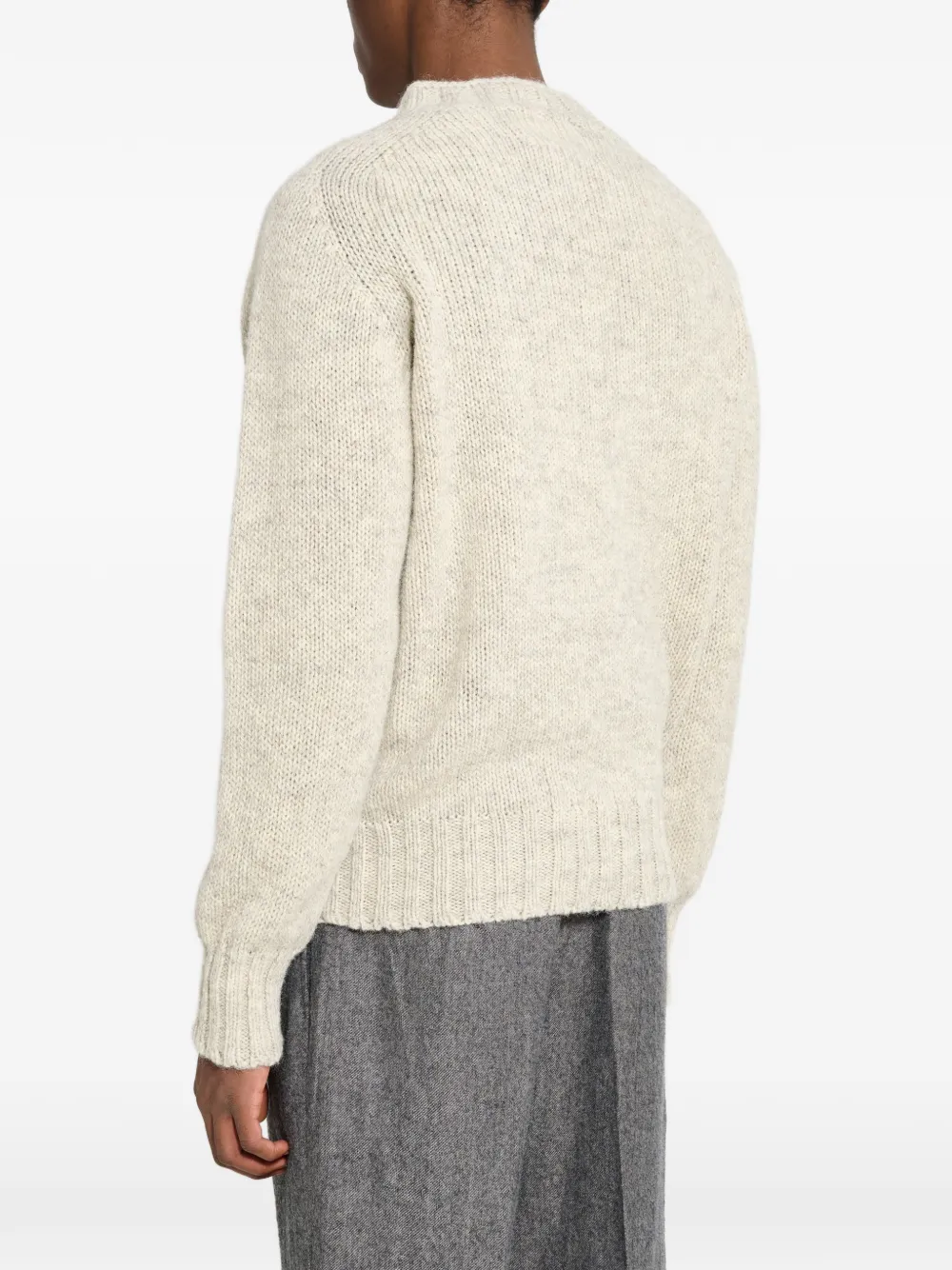 Margaret Howell Naadloze trui met ronde hals Beige