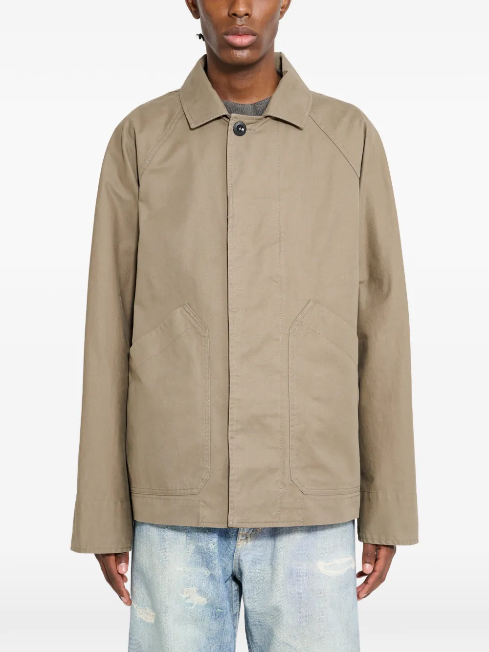 Margaret Howell Raglan cotton jacket - Nude