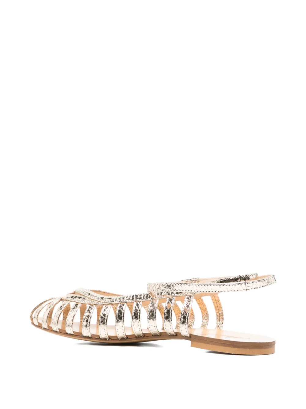 Anna F. round-toe slingback ballet flats Goud