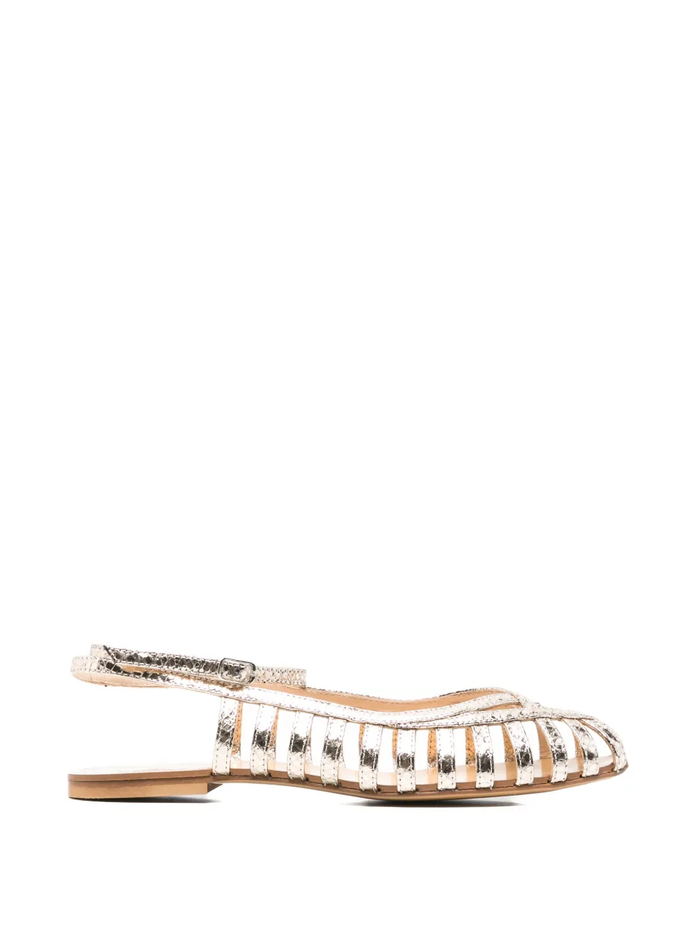 Anna F. round-toe slingback ballet flats - Oro