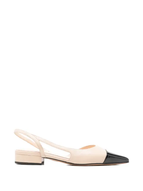 Anna F. pointed-toe slingback flat pumps