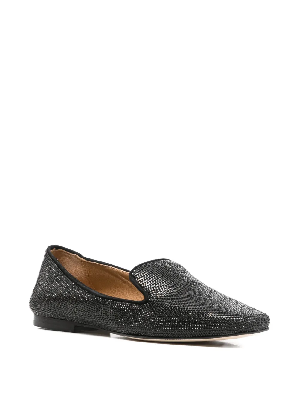 Anna F. crystal-embellished loafers Zwart