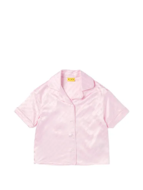 Off-White Kids camisa con logo en jacquard