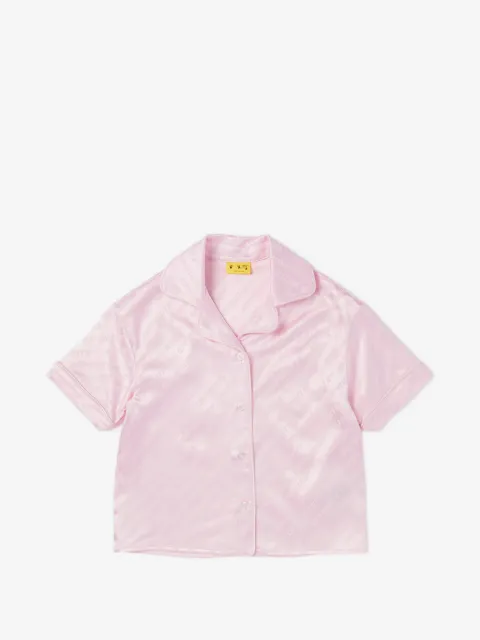 Off-White Kids logo-jacquard short-sleeve shirt