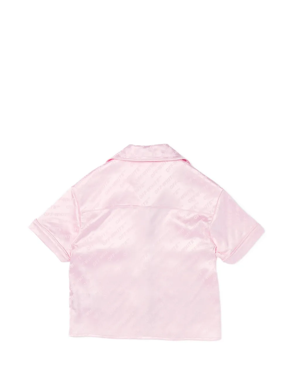 Off-White Kids Shirt met lange mouwen en logo-jacquard Roze